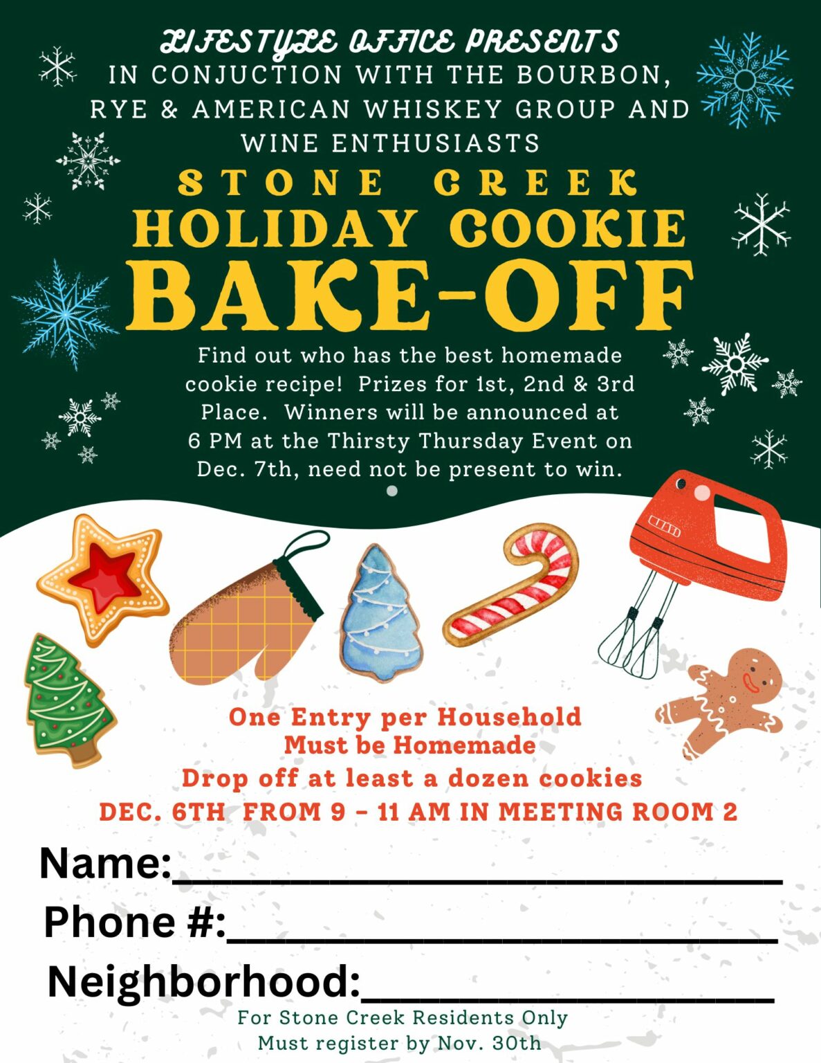Cookie Bake Off Stone Creek